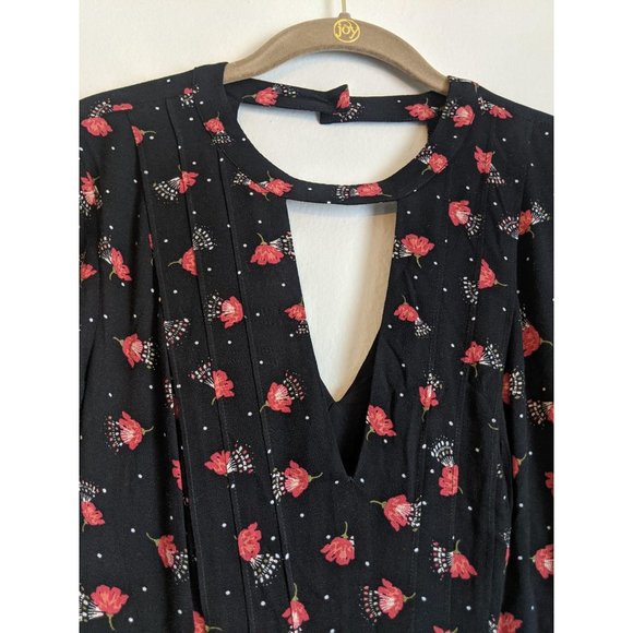 2 Free People Tegan Black Floral Mini Dress. - Picture 7 of 11